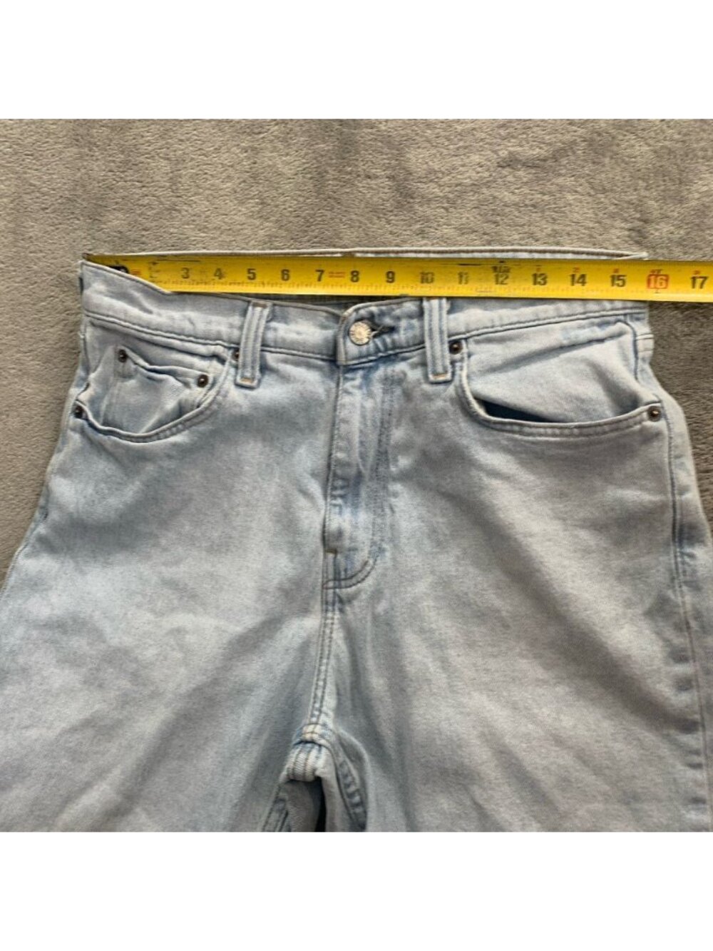 Hollister Baggy Jeans Mens 31x28” Blue Light Wash Denim Cotton Blend Casual - Picture 6 of 12